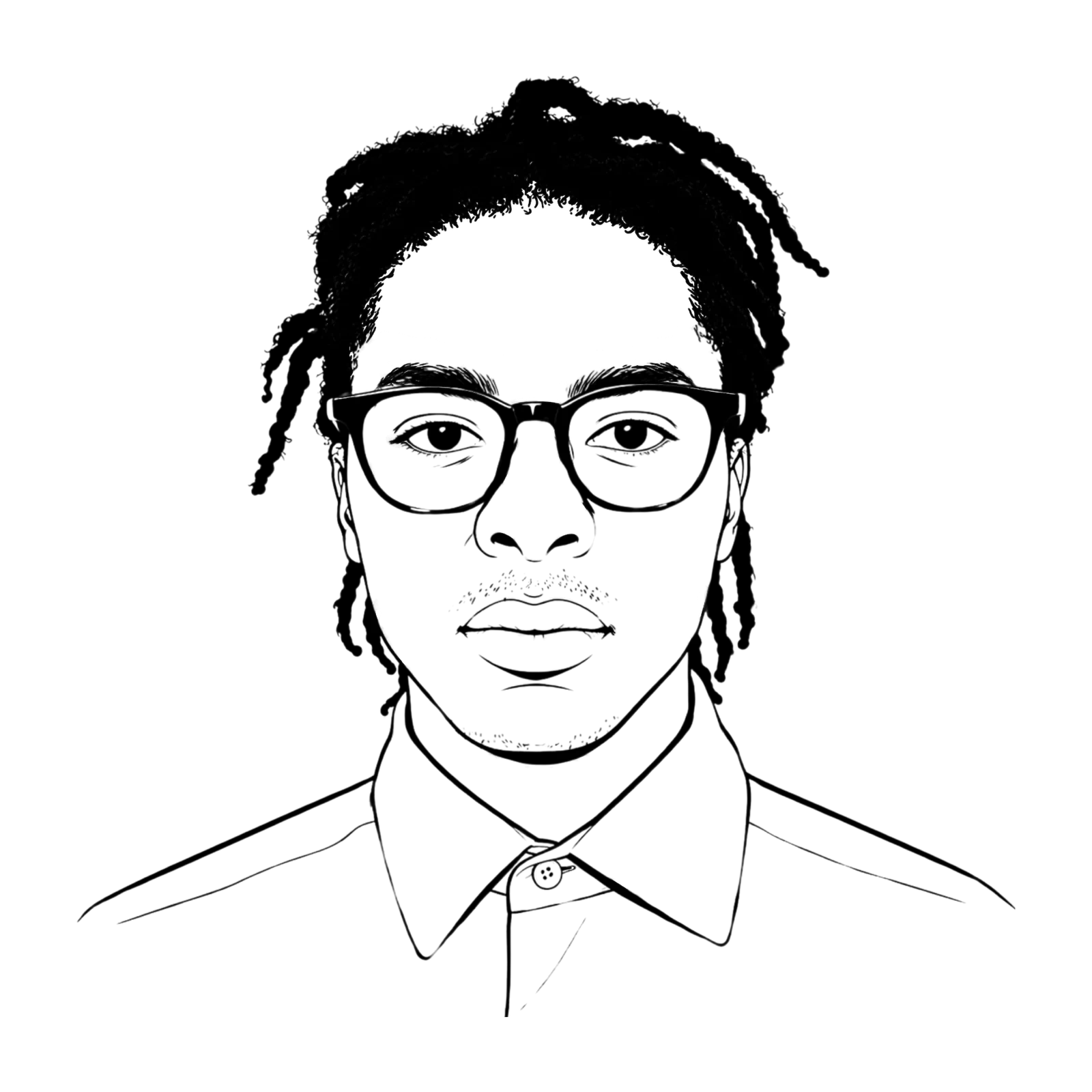 Portrait dessiné d’Ismaila Bah, cofondateur technique IA