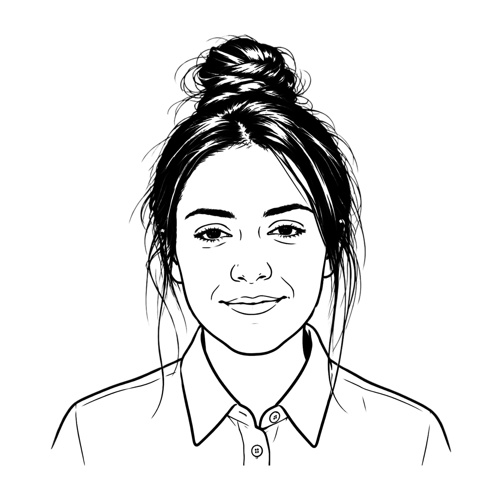 Portrait dessiné de Nora Benali, architecte automatisations IA